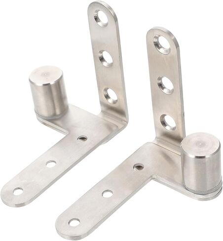 Toyvian 2pcs Invisible Hinges for Cabinets Stainless Steel Rotating Cupboard Hinges Easy to Install Smooth Operation for Doors and Windows in Saudi Arabia