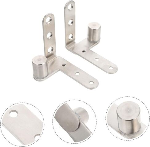 Toyvian 2pcs Invisible Hinges for Cabinets Stainless Steel Rotating Cupboard Hinges Easy to Install Smooth Operation for Doors and Windows in Saudi Arabia