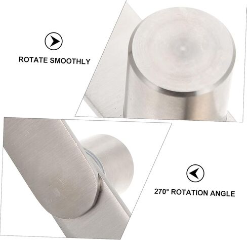 Toyvian 2pcs Invisible Hinges for Cabinets Stainless Steel Rotating Cupboard Hinges Easy to Install Smooth Operation for Doors and Windows in Saudi Arabia