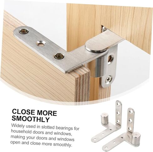 Toyvian 2pcs Invisible Hinges for Cabinets Stainless Steel Rotating Cupboard Hinges Easy to Install Smooth Operation for Doors and Windows in Saudi Arabia