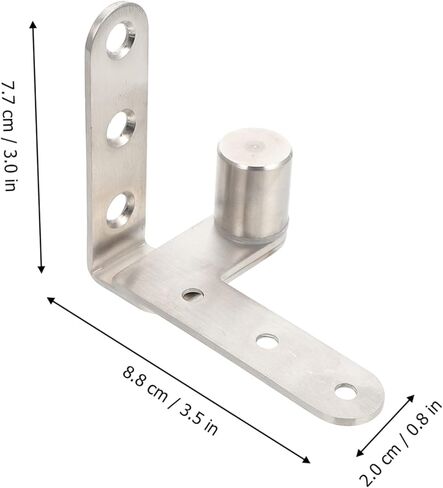 Toyvian 2pcs Invisible Hinges for Cabinets Stainless Steel Rotating Cupboard Hinges Easy to Install Smooth Operation for Doors and Windows in Saudi Arabia