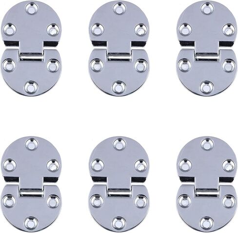 Flip Hinge, 6Pcs Folding Zinc Alloy Butt Hinges, Furniture Hardware Fittings for Wardrobe Drawer, 90 Degree Folding in Saudi Arabia