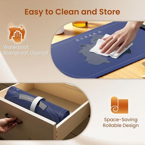 Kismile Warming Mat for Food 26''x16'', Food Warming Mats for Countertop, Warming Tray with 7 Temp Settings and 5 Hours Timer, Food Warmers with Kids Lock, for Gatherings,Parties,Everyday Use(Blue) in Kuwait