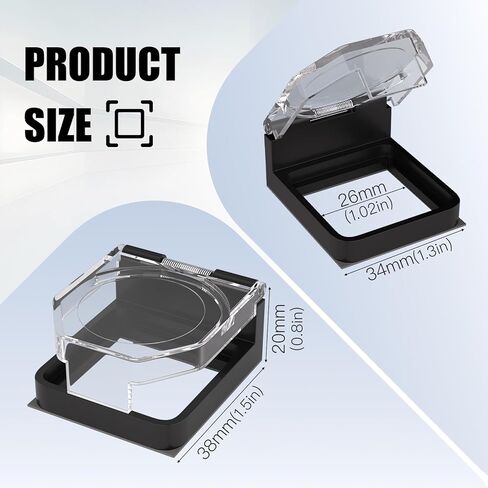 APIELE Power Push Button Switch Cover with Spring Dustproof and Waterproof Safety Protector Square Hole for 22mm 7/8" Mounting in Saudi Arabia