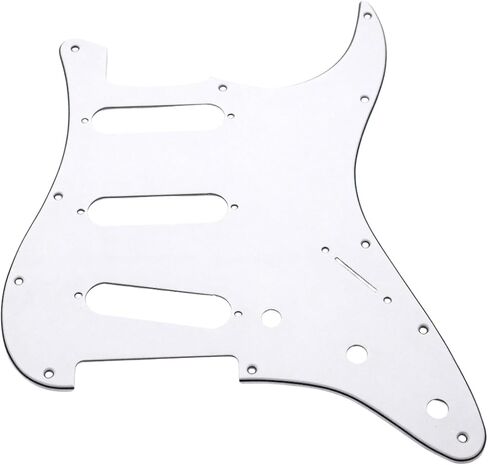 3-Ply 11 Hole SSS Guitar Pickguard - for ST/Strat Style forUSA/Mexico Fender Stratocaster/Strat (white) in Saudi Arabia