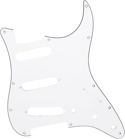 3-Ply 11 Hole SSS Guitar Pickguard - for ST/Strat Style forUSA/Mexico Fender Stratocaster/Strat (white) in Saudi Arabia