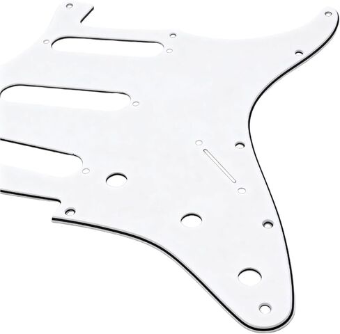 3-Ply 11 Hole SSS Guitar Pickguard - for ST/Strat Style forUSA/Mexico Fender Stratocaster/Strat (white) in Saudi Arabia