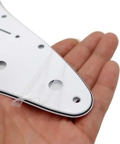 3-Ply 11 Hole SSS Guitar Pickguard - for ST/Strat Style forUSA/Mexico Fender Stratocaster/Strat (white) in Saudi Arabia