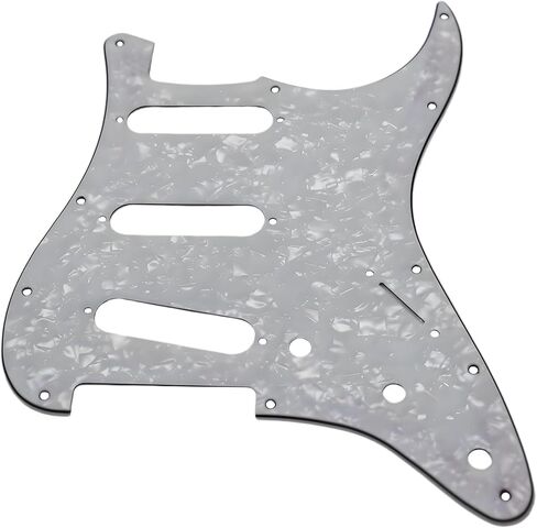 3-Ply 11 Hole SSS Guitar Pickguard - for ST/Strat Style forUSA/Mexico Fender Stratocaster/Strat (white) in Saudi Arabia
