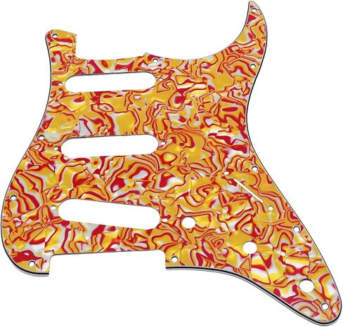 3-Ply 11 Hole SSS Guitar Pickguard - for ST/Strat Style forUSA/Mexico Fender Stratocaster/Strat (white) in Saudi Arabia