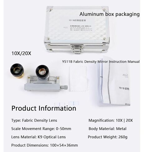Y511B Fabric Density Mirror Analyzer Warp and Weft Measuring Instrument 10/20x in Saudi Arabia