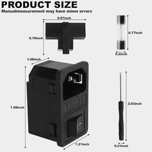 Main Power Switch 10A 250V 3 Pin with A Screwdriver, for ComfortBilt Pellet Stove ComfortBilt HP21 ComfortBilt HP22 ComfortBilt HP41 ComfortBilt HP42 ComfortBilt HP50 ComfortBilt HP50GC AC-01 in Kuwait