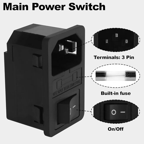 Main Power Switch 10A 250V 3 Pin with A Screwdriver, for ComfortBilt Pellet Stove ComfortBilt HP21 ComfortBilt HP22 ComfortBilt HP41 ComfortBilt HP42 ComfortBilt HP50 ComfortBilt HP50GC AC-01 in Kuwait