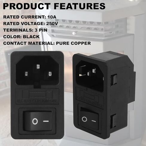 Main Power Switch 10A 250V 3 Pin with A Screwdriver, for ComfortBilt Pellet Stove ComfortBilt HP21 ComfortBilt HP22 ComfortBilt HP41 ComfortBilt HP42 ComfortBilt HP50 ComfortBilt HP50GC AC-01 in Kuwait