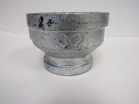 اقتران تخفيض الجرس المجلفن، خيط NPT أنثى مقاس 3 بوصة × 2 بوصة، حديد قابل للطرق، متوافق مع ASTM، تشطيب مجلفن لتطبيقات الماء والهواء والبخار in Kuwait