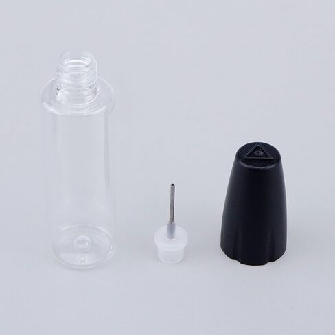 زجاجات ذات رأس إبرة سوداء، زجاجات قطارة بلاستيكية سعة 15 مل، عبوة من 10 قطع in Kuwait