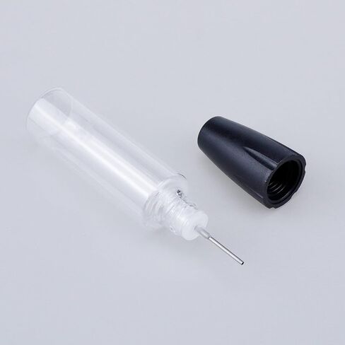 زجاجات ذات رأس إبرة سوداء، زجاجات قطارة بلاستيكية سعة 15 مل، عبوة من 10 قطع in Kuwait