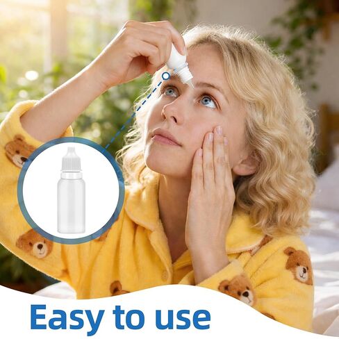 60 Pcs Small Empty Squeeze Dropper Bottles Plastic Thin Tip Dropper Bottles 15ML Portable Squeezable Liquid Dropper with Cap and Plug, Refillable Bottle for Liquids Oils Essence Paint Storage (White) in Kuwait