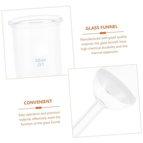 Cabilock Glass Sand Core Laboratory Funnel 35ml Acid-Resistant Glass Filtering Funnel for Chemical Experiments and Scientific Applications in Saudi Arabia