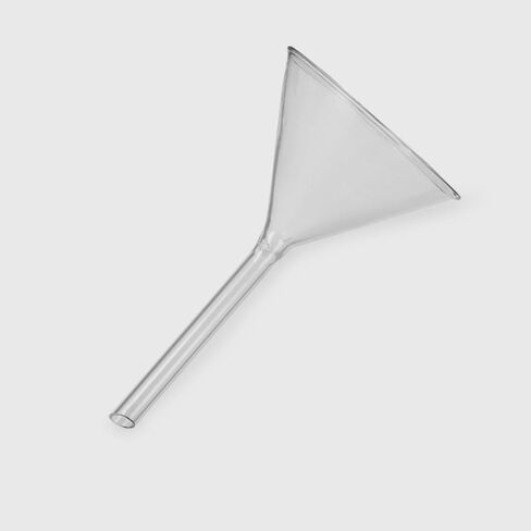 GARVALON Scientific Glass Funnel 75mm Triangular Stem for Lab Liquid Filtration and Chemical Transfer, Glass Filter Funnel with Mouth for Laboratory Use in Kuwait