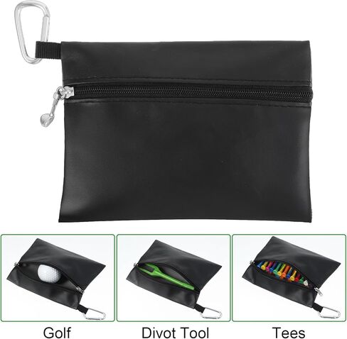 Tee Bag Pouch Golf Tee Bag Pouch for Men with Metal Swivel Zipper Clip Accessories in Saudi Arabia