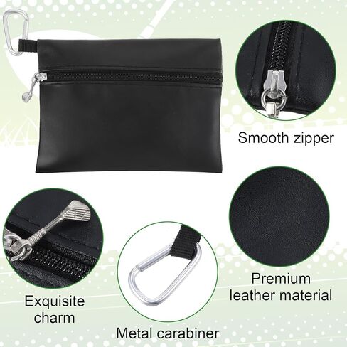 Tee Bag Pouch Golf Tee Bag Pouch for Men with Metal Swivel Zipper Clip Accessories in Saudi Arabia