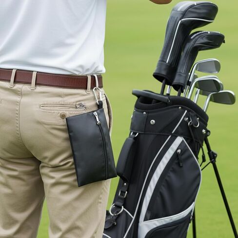 Tee Bag Pouch Golf Tee Bag Pouch for Men with Metal Swivel Zipper Clip Accessories in Saudi Arabia