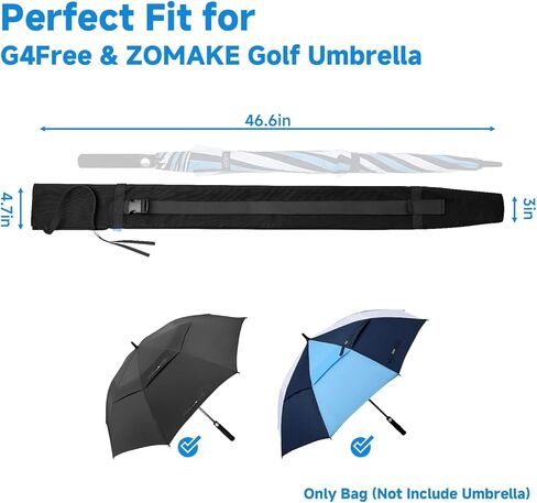 حقيبة تخزين مظلة الجولف Xxerciz مع حزام كتف قابل للتعديل، غطاء مظلة مطر من النايلون، حقيبة بديلة محمولة لمظلة الجولف العالمية للسفر والمشي في الجولف in Kuwait