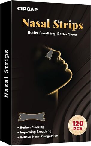 120Pcs Nasal Strips for Snoring, Extra Strength Nose Strips Breathing, Nose Tape for Sports and Sleep, Anti Snoring Strips Help Stop Snoring and Nasal Congestion Relief in Saudi Arabia