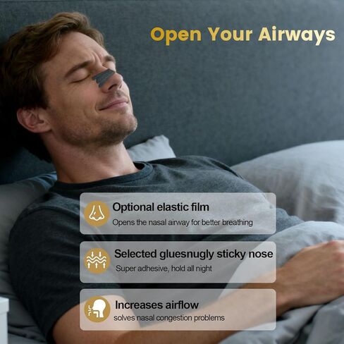 120Pcs Nasal Strips for Snoring, Extra Strength Nose Strips Breathing, Nose Tape for Sports and Sleep, Anti Snoring Strips Help Stop Snoring and Nasal Congestion Relief in Saudi Arabia
