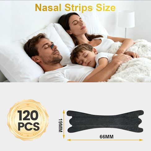 120Pcs Nasal Strips for Snoring, Extra Strength Nose Strips Breathing, Nose Tape for Sports and Sleep, Anti Snoring Strips Help Stop Snoring and Nasal Congestion Relief in Saudi Arabia