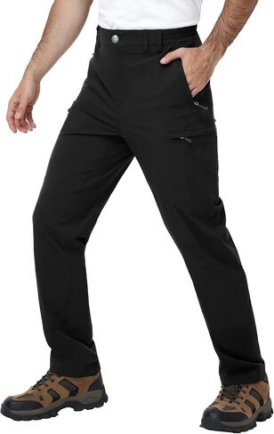 Haimont Men's Hiking Cargo Pants 6 Pockets Nylon Strech Lightweight Quick Dry Water Resistant Outdoor Travel, 30"/32"/34" in Kuwait