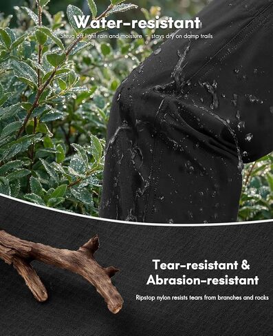 Haimont Men's Hiking Cargo Pants 6 Pockets Nylon Strech Lightweight Quick Dry Water Resistant Outdoor Travel, 30"/32"/34" in Kuwait