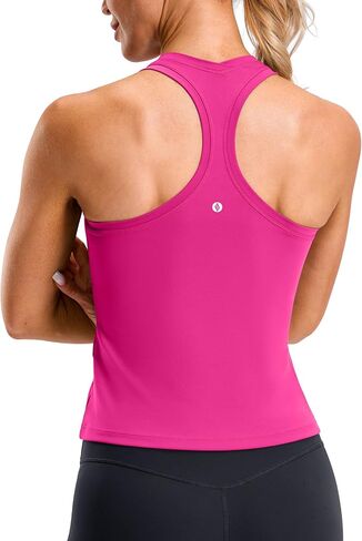 SANTINY Workout Tank Tops for Women Racerback Yoga Gym Tennis Running Athletic Tops Scoop Neck Tight Sleeveless Shirts in Saudi Arabia