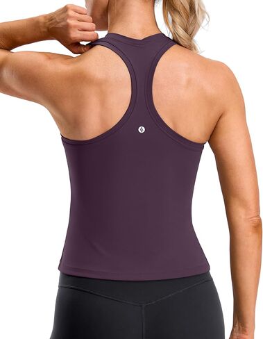 SANTINY Workout Tank Tops for Women Racerback Yoga Gym Tennis Running Athletic Tops Scoop Neck Tight Sleeveless Shirts in Saudi Arabia
