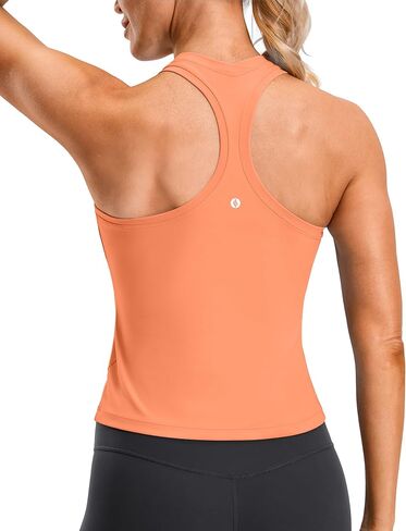 SANTINY Workout Tank Tops for Women Racerback Yoga Gym Tennis Running Athletic Tops Scoop Neck Tight Sleeveless Shirts in Saudi Arabia