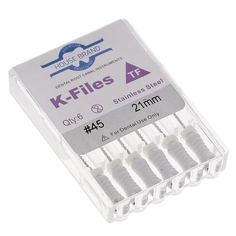 400209 HSB K-Files Flex-Type 21mm #45 White Stainless Steel 6/Pk in Saudi Arabia