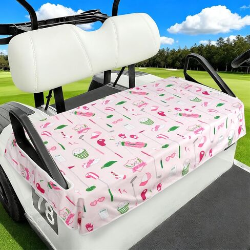 Golf Cart Seat Covers Club Car Golf Cart Accessories for Men Women Golf Carts Seat Towel Blanket 2-Seat Golf Cart Decorations in Saudi Arabia