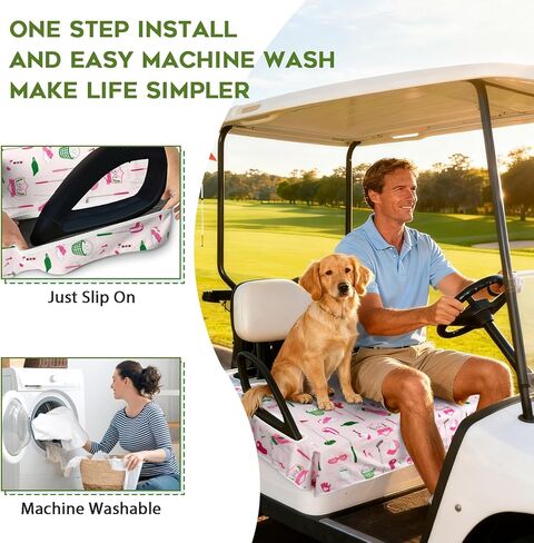 Golf Cart Seat Covers Club Car Golf Cart Accessories for Men Women Golf Carts Seat Towel Blanket 2-Seat Golf Cart Decorations in Saudi Arabia