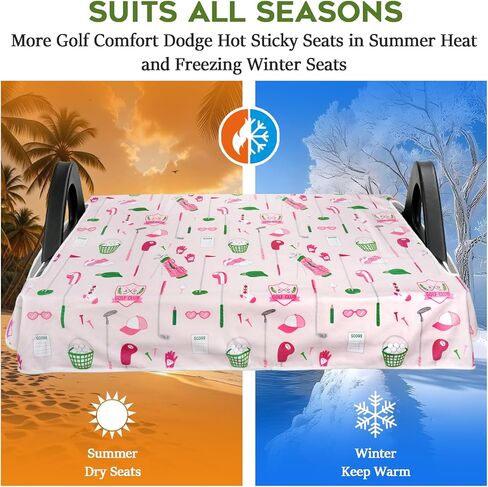 Golf Cart Seat Covers Club Car Golf Cart Accessories for Men Women Golf Carts Seat Towel Blanket 2-Seat Golf Cart Decorations in Saudi Arabia