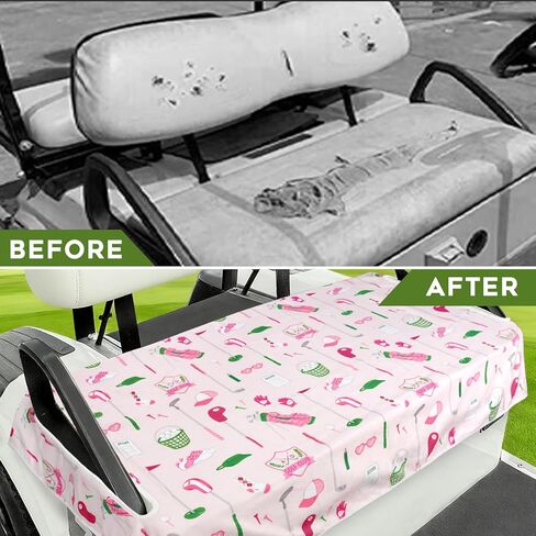 Golf Cart Seat Covers Club Car Golf Cart Accessories for Men Women Golf Carts Seat Towel Blanket 2-Seat Golf Cart Decorations in Saudi Arabia