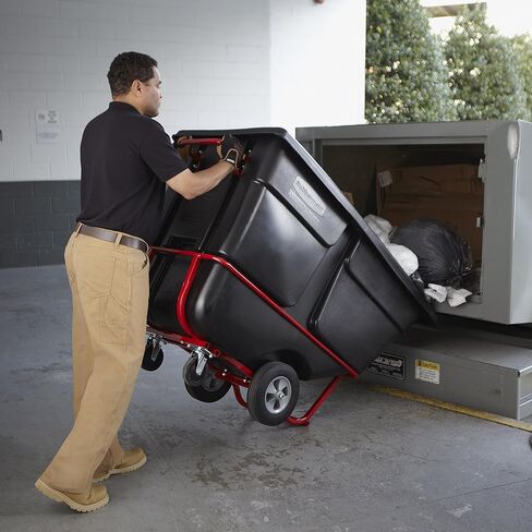 Rubbermaid Commercial FG131500BLA Forkliftable Polyethylene Dump Truck, 1250-Pound Capacity, Black in Saudi Arabia
