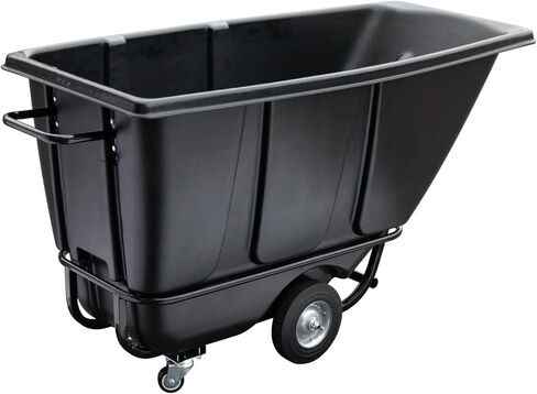 Commercial Products Tilt Dump Truck - 850 lbs Capacity 1/2 Cu.Yd | 10" Wheels & 3" Casters Trash Cart | Trash Recycling Cart for Construction Sites & Industrial Transport in Kuwait