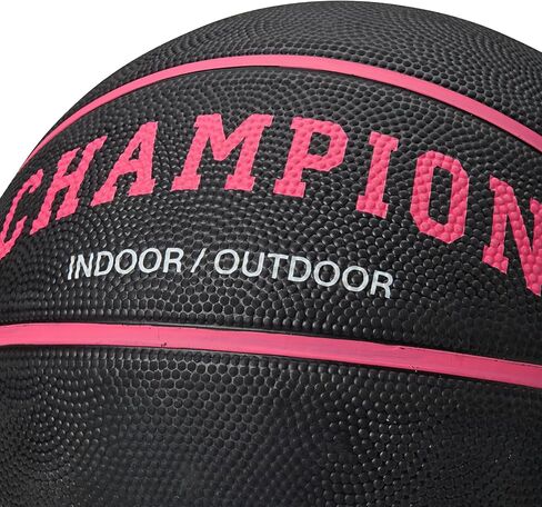 Champion Downtown Basketball - Durable Rubber Cover with Deep Channels for Better Control, Anti-Burst Butyl Bladder, Includes Ball Pump, for Indoor/Outdoor Play in Saudi Arabia