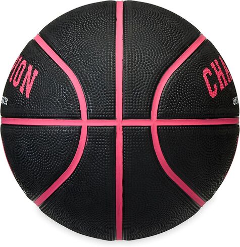 Champion Downtown Basketball - Durable Rubber Cover with Deep Channels for Better Control, Anti-Burst Butyl Bladder, Includes Ball Pump, for Indoor/Outdoor Play in Saudi Arabia