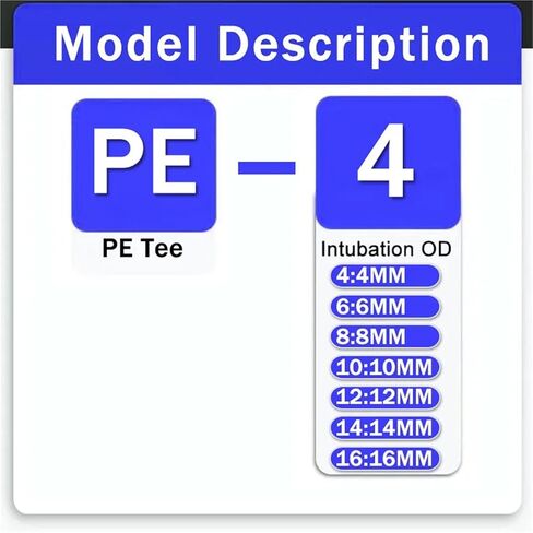 PE Connectors Pneumatic Fitting Connect 4mm 6mm 8mm 10 12MM 3Way Plastic Pipe Water Hose Tube Connector 500Pcs(PEG 8-4) in Saudi Arabia