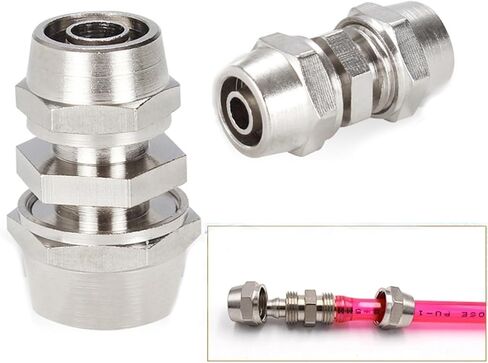 PU PG 4MM 6 8 10 12 14 16MM Straight Type Fittings Pneumatic Pipe Connector 1Pcs(12-14) in Saudi Arabia