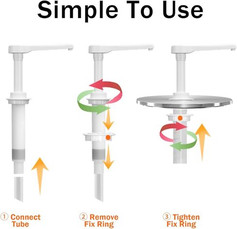 مضخات بديلة عالمية مكونة من عبوتين لموزعات جبن الناتشو/الفادج الساخن/الشراب - متوافقة مع سخانات الصلصة 2.2Qt-7.6Qt - بلاستيك صالح للطعام in Kuwait