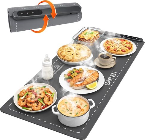Warming Mat for Food Extra Large -600W /36"x16" XXL Food Warmer for Countertop, Upgrade Graphene Fast Rapid Heating Tray, Adjustable Electric Heating Pad for Buffet Party, 6 Level Temp, 6 Hour Timer in Saudi Arabia