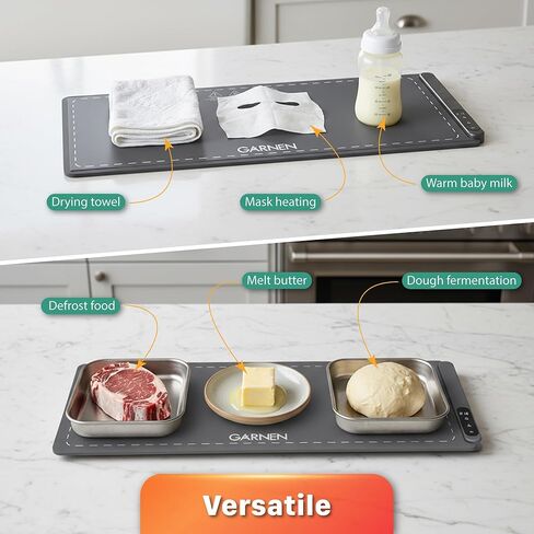 Warming Mat for Food Extra Large -600W /36"x16" XXL Food Warmer for Countertop, Upgrade Graphene Fast Rapid Heating Tray, Adjustable Electric Heating Pad for Buffet Party, 6 Level Temp, 6 Hour Timer in Saudi Arabia